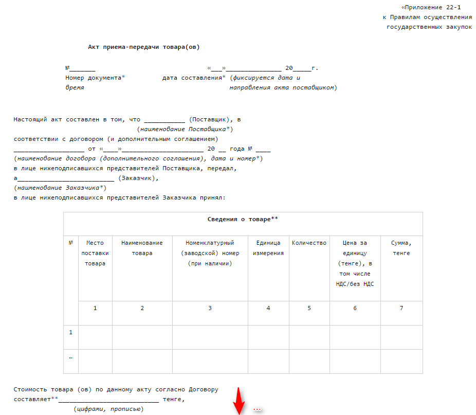 Акт приема передачи образцов: Акт приема-передачи товара | Образец ...